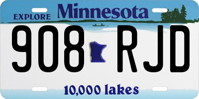 MN license plate 908RJD