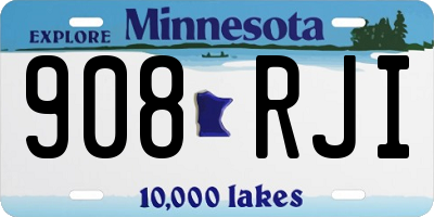 MN license plate 908RJI