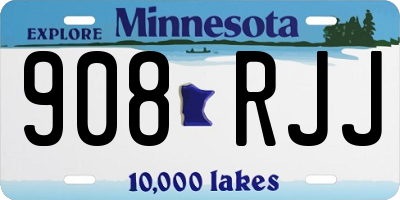 MN license plate 908RJJ