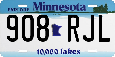 MN license plate 908RJL