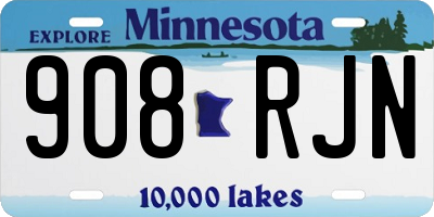 MN license plate 908RJN