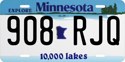 MN license plate 908RJQ