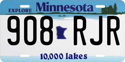 MN license plate 908RJR