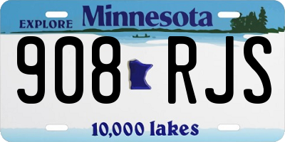 MN license plate 908RJS