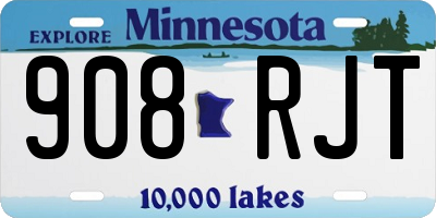MN license plate 908RJT
