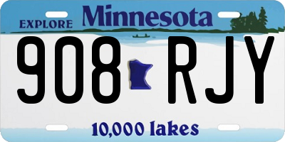 MN license plate 908RJY