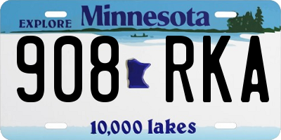 MN license plate 908RKA