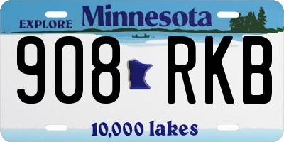 MN license plate 908RKB
