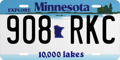 MN license plate 908RKC