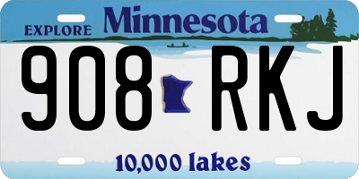MN license plate 908RKJ