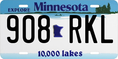 MN license plate 908RKL
