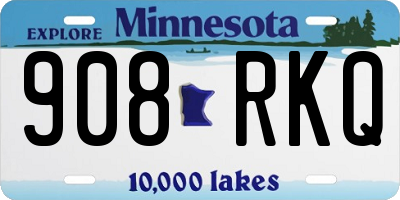 MN license plate 908RKQ