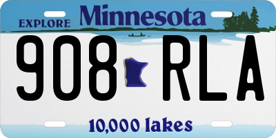 MN license plate 908RLA