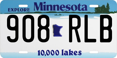 MN license plate 908RLB