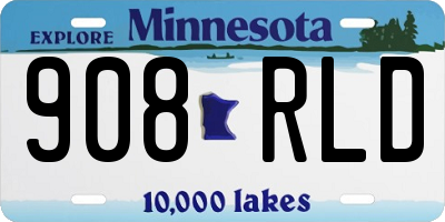 MN license plate 908RLD