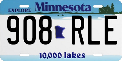 MN license plate 908RLE