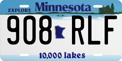 MN license plate 908RLF