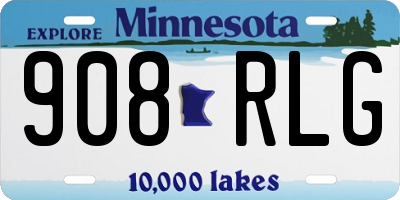 MN license plate 908RLG