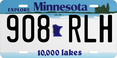 MN license plate 908RLH
