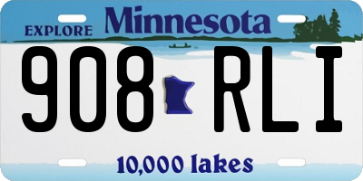 MN license plate 908RLI