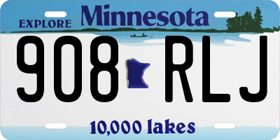 MN license plate 908RLJ