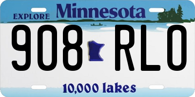 MN license plate 908RLO