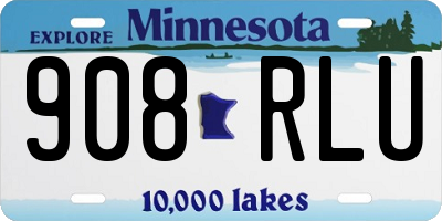 MN license plate 908RLU