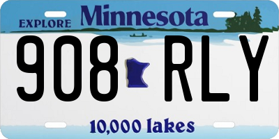 MN license plate 908RLY