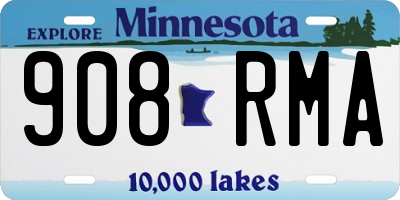 MN license plate 908RMA