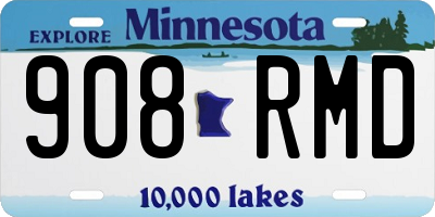 MN license plate 908RMD