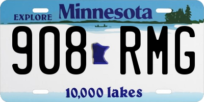 MN license plate 908RMG