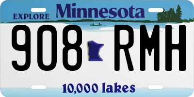 MN license plate 908RMH