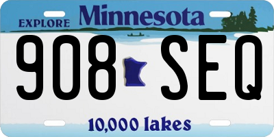 MN license plate 908SEQ