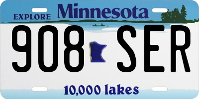 MN license plate 908SER
