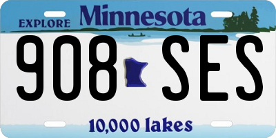 MN license plate 908SES