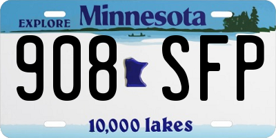 MN license plate 908SFP