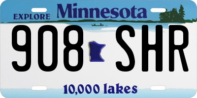 MN license plate 908SHR
