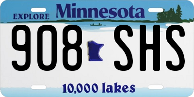 MN license plate 908SHS