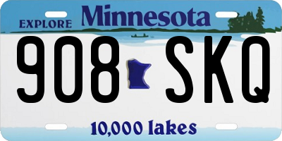 MN license plate 908SKQ
