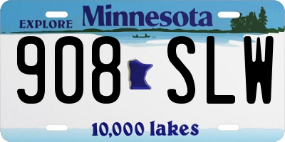 MN license plate 908SLW