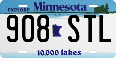 MN license plate 908STL