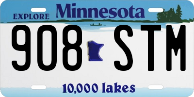 MN license plate 908STM