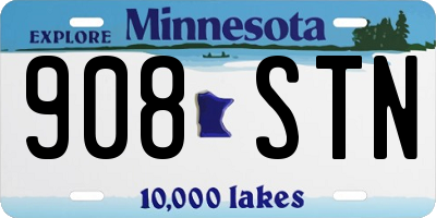 MN license plate 908STN