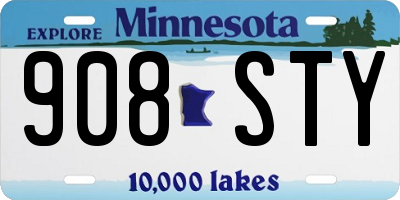 MN license plate 908STY