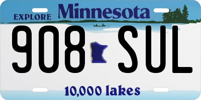 MN license plate 908SUL