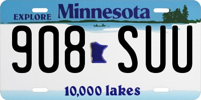 MN license plate 908SUU