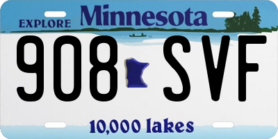 MN license plate 908SVF