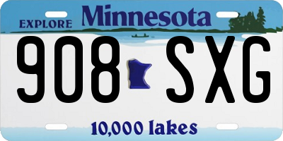 MN license plate 908SXG