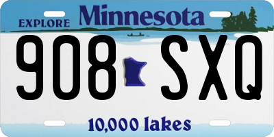 MN license plate 908SXQ
