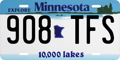 MN license plate 908TFS